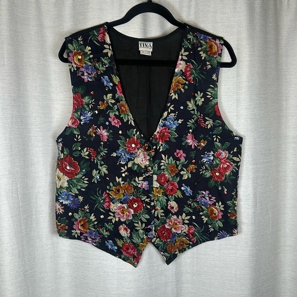 TINA BRAND VINTAGE VEST !!! - Picture 1 of 7